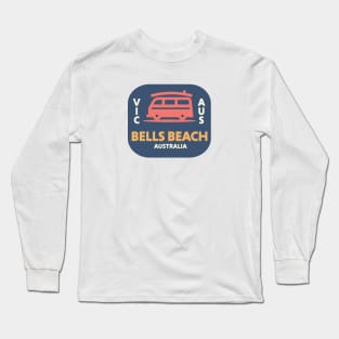 Retro Surfing Emblem Bells Beach, Australia // Vintage Surfing Badge Long Sleeve T-Shirt